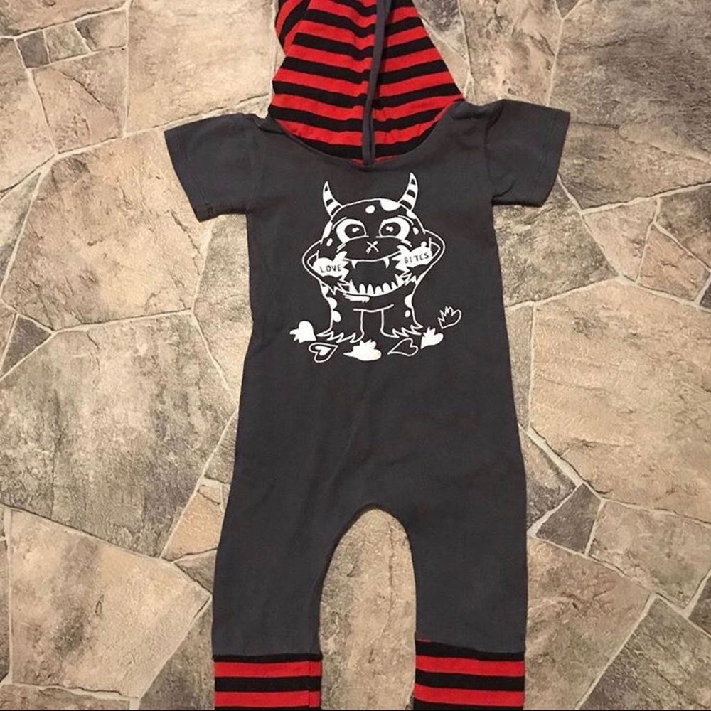 Henry & Claire hooded romper SOLD